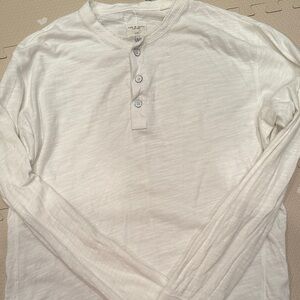 rag & bone White Long Sleeve Henley